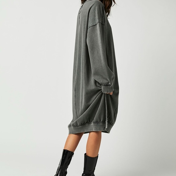 Free People We The Free Shelli Long Tunic Washed Black Medium NWOT - Picture 4 of 8